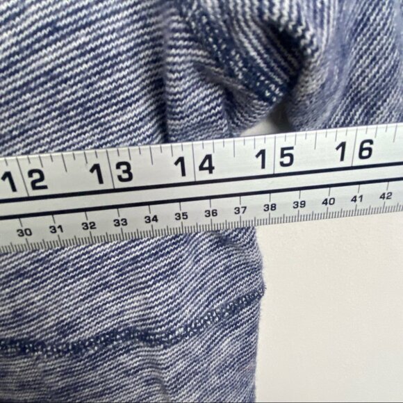 Anthropologie Deletta Pathed Seams Swing Top Heathered Grey Blue Size Medium M - Picture 8 of 10